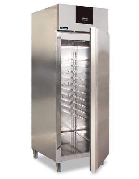 Armadio frigorifero per pasticceria inox AISI 304 ventilato +2°+8°C TROPICALIZZATO-Capacità N°20 Teglie 60x40 - cm 74x104,6x210h