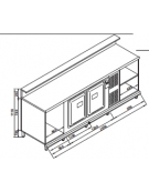 Banco bar refrigerato 2 sportelli motore interno da cm. 250