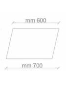 PANCHINA INCLINATA MONOBLOCCO IN CEMENTO CALCESTRUZZO - COLORE BIANCO SABBIATO - cm 200x60x40h - Conforme ai CAM