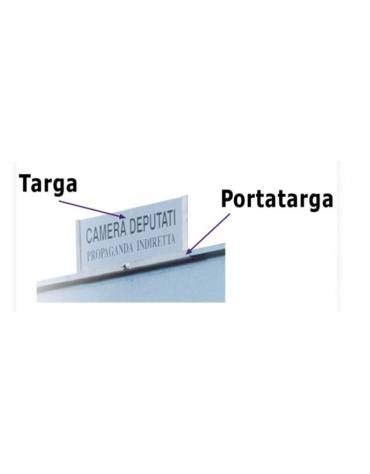 Portatarga e targa in lamiera zincata
