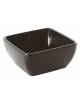 Ciotola quadra in melamina di colore nero - cm 12,5x12,5x6,5h