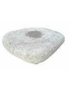 Panchina a forma di sasso monoblocco in cemento calcestruzzo colore Grigio sabbiato - cm 200x200x46h - Conforme ai CAM