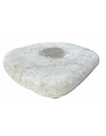 Panchina a forma di sasso in graniglia marmo levigato e antidegrado colore a scelta - cm 200x200x46h - Conforme ai CAM