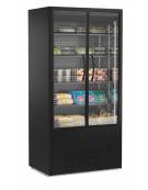 Espositore murale refrigerato in acciaio verniciato e vetro - 4 ripiani  - refrigerazione ventilata - MM 1000X660X2000H