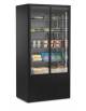 Espositore murale refrigerato con ante a battente in vetro - Colore nero - refrigerazione ventilata 0° /+4°C - CM 98,5x64x198,1H