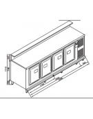 Banco bar refrigerato 4 sportelli motore interno da cm. 250