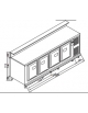 Banco bar refrigerato 4 sportelli motore interno da cm. 250 - Dimensioni esterne cm. 250x65,2x111,8h