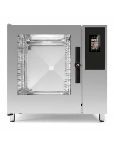 Forno a convezione ventilato professionale a gas 10 teglie gn GN 2/1 - Comandi Touch Screen