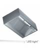 Cappa aspirazione inox cubica professionale a parete con illuminazione a Led - cm 320x110x45h