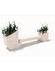 Panchina di design in cemento calcestruzzo con 2 fioriere laterali - colore Grigio pietra - cm 315x50x90h - Conforme ai CAM