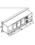 Banco bar refrigerato 3 sportelli motore interno da cm. 300