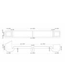Panchina doppia di design in calcestruzzo con 2 fioriere laterali - colore Bianco sabbiato - cm 455x50x90h - Conforme ai CAM