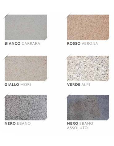 Panchina componibile di design con fioriera in graniglia di marmo levigato e antidegrado colore a scelta - cm 360x79x60h -  CAM