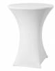 Copritavola da bar elasticizzato per tavolo alto da ø80 a ø85 cm - Colore tessuto Bianco- Dimensioni mm ⌀ 850x1150h