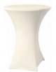 Copritavola da bar elasticizzato per tavolo alto da ø80 a ø85 cm - Colore tessuto crema- Dimensioni mm ⌀ 850x1150h
