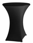 Copritavola da bar elasticizzato per tavolo alto da ø80 a ø85 cm - Colore tessuto Bianco- Dimensioni mm ⌀ 850x1150h