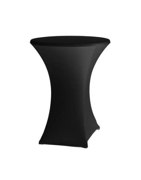Copritavola da bar elasticizzato per tavolo alto da ø80 a ø85 cm - Colore tessuto Bianco- Dimensioni mm ⌀ 850x1150h