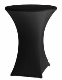 Copritavola da bar elasticizzato per tavolo alto da ø80 a ø85 cm - Colore tessuto Bianco- Dimensioni mm ⌀ 850x1150h
