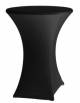 Copritavola da bar elasticizzato per tavolo alto da ø80 a ø85 cm - Colore tessuto nero- Dimensioni mm ⌀ 850x1150h
