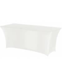 Copritavola da bar elasticizzato per tavolo alto da ø80 a ø85 cm - Colore tessuto Bianco- Dimensioni mm ⌀ 850x1150h