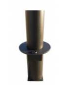 Dissuasore amovibile con anelli in tubolare di acciaio zincato e verniciato con boccola per chiave universale-cm Ø8x131,7h