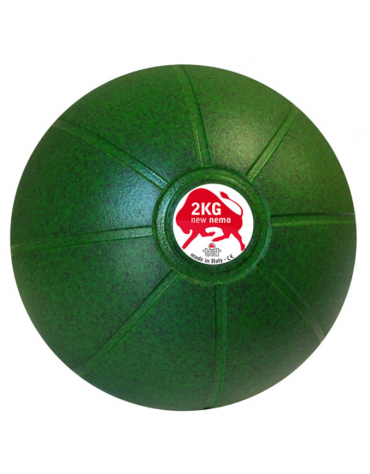 Palla medica rigonfiabile di gomma, colorata, peso kg 2