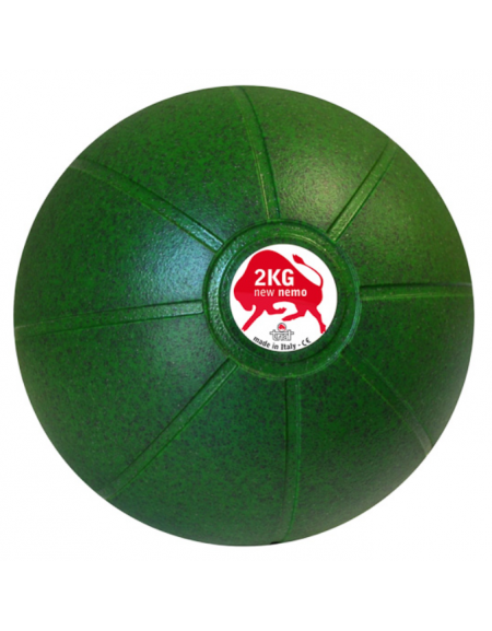 Palla medica rigonfiabile di gomma, colorata, peso kg 2