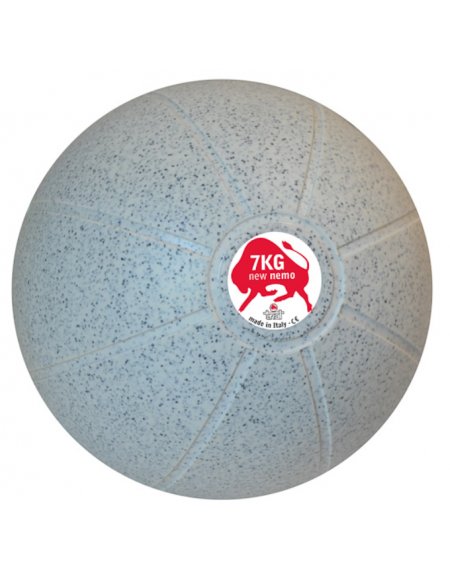 Palla medica rigonfiabile di gomma, colorata, peso kg 7