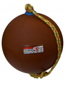 Palla medica attrezzata di gomma con valvola rigonfiabile, colorata, attrezzata con maniglia. Peso kg 5.