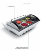 Espositore refrigerato STATICO da appoggio o da incasso - 8 contenitori GN/1X6 mm 785x675x300/525h
