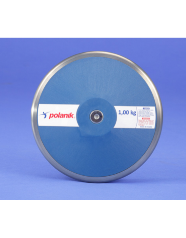 Disco Polanik omologato IAAF per competizioni -  peso kg 1 - di nylon bordato acciaio