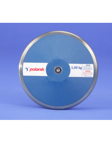 Disco Polanik omologato IAAF per competizioni -  peso kg 1 - di nylon bordato acciaio