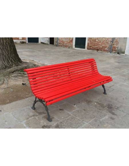 Panchina Zurigo doghe iroko cm50x170x86h
