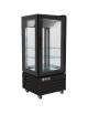 Vetrina negativa bassa temperatura ventilata -18° -22°C singola verticale - COLORE NERO - 3 Ripiani in vetro -cm 65x65x150h