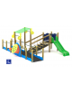Percorso inclusivo in legno con scivolo - cm 485x610xh247