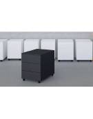 Cassettiera metallica ufficio su ruote 42x58x55h 3 cassetti + 1 cancelleria