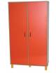 Armadio alto in legno nobilitato di faggio 2 ante con tramezzo 4+4 ripiani - Realizzabile in vari colori - CM 100X45X180H