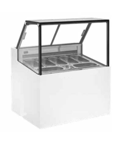 Vetrina gelati ventilata N° 6+6 vaschette da Lt. 4,75