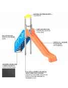 Scivolo Sali&scendi con scivolo in polietilene rotazionale - cm 425x80x335h