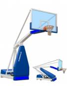 Impianto basket Hydroplay Training. Struttura in profilo d'acciaio verniciato, Certificata FIBA