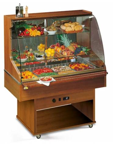 Carrello murale Buffet espositore refrigerato mm L1430xP750xH1740