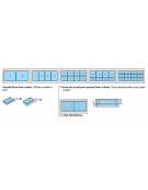 Carrello murale Buffet espositore refrigerato mm L1430xP750xH1740
