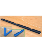 Protezione di poliuretano da applicare con viti su telaio tabellone basket, modello ad L - misure regolamentari cm 180×105