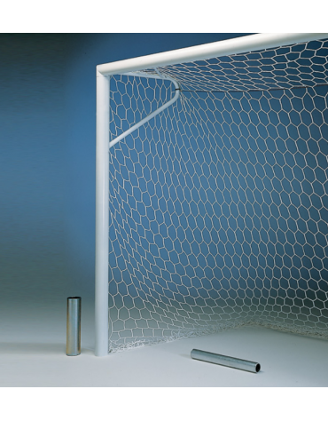 Coppia porte calcio regolamentari in alluminio, sezione ovale mm 120x100
