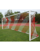 Coppia porte calcio regolamentari in alluminio, dimensioni interne regolamentari cm 732x244., traversa divisa