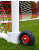 Coppia ruote gommate per spostamento porte calcio mobili con staffa in acciaio