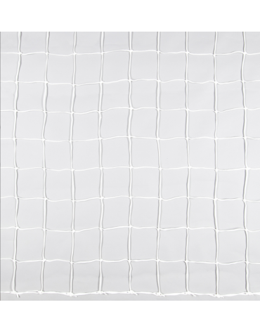Coppia reti per porte calcio regolamentari, in nylon diametro mm 3,5 bicolore, a maglie esagonali