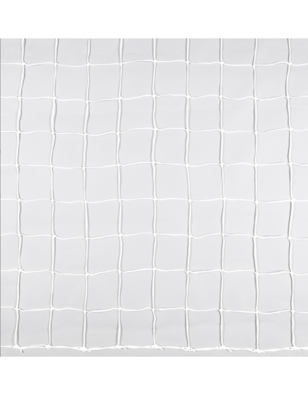 Coppia reti per porte calcio regolamentari, in nylon diametro mm 3,5 bicolore, a maglie esagonali