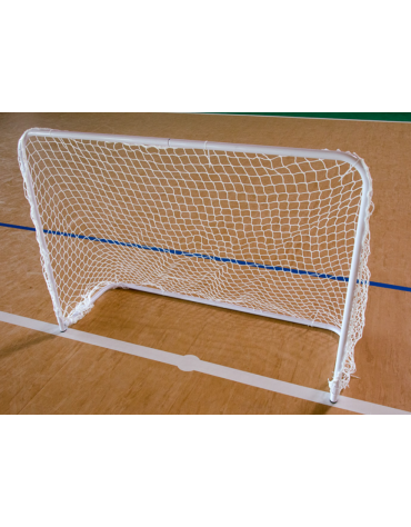 Coppia porte mini-calcio, in tubolare di acciaio verniciato.  Dimensioni cm 150x110.