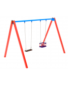 Altalena Classic con 1 seggiolino a cestello e 1 a tavoletta - cm 315x200x212h
